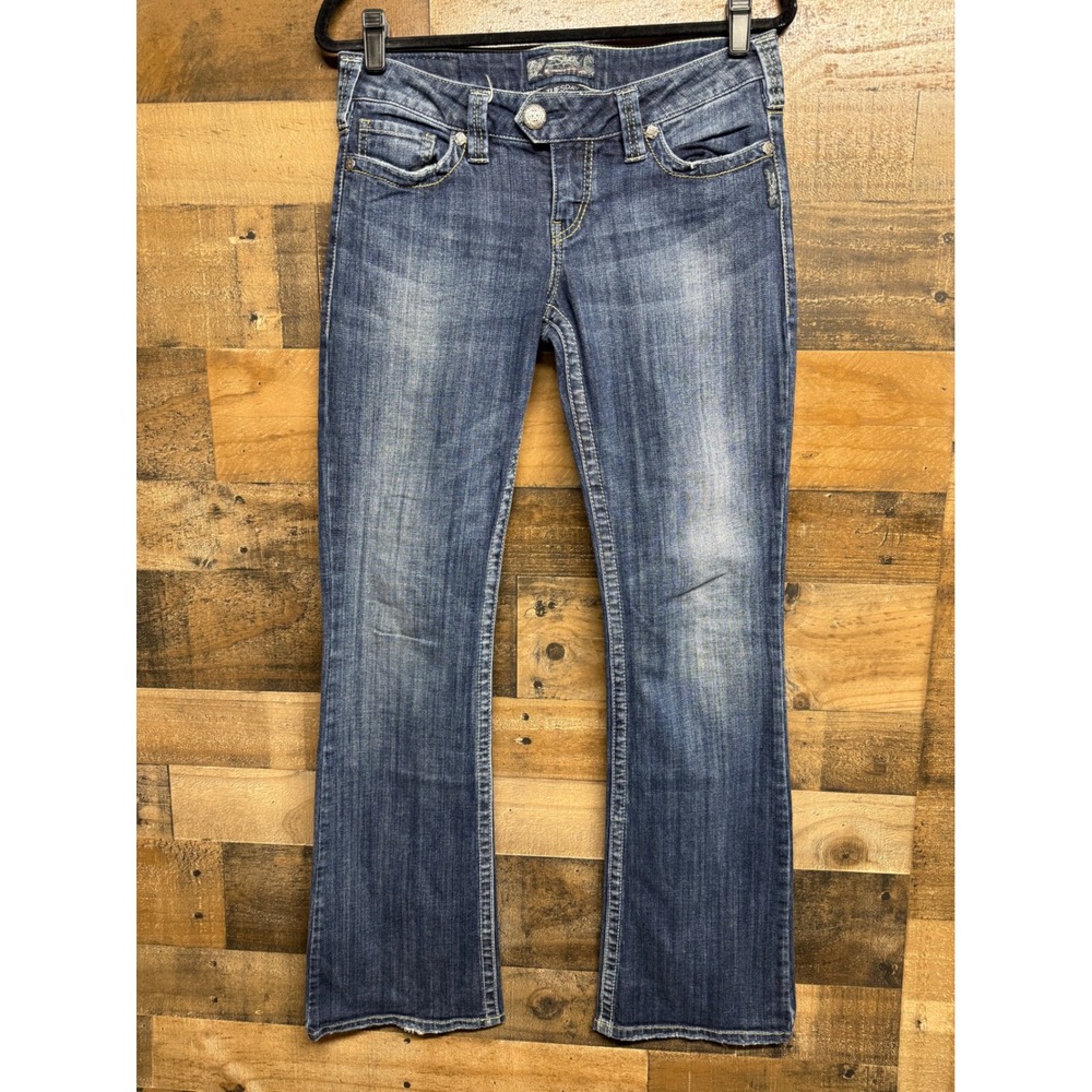 Silver Jeans Co Tuesday Low Note Bootcut Jeans Medium Wash Denim‎ Low Rise Sz 29